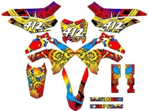 2013-2018 CRF 125 ZANY Red Senge Graphics Kit Compatible with Honda - Picture 1 of 10