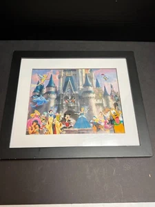 NEW Disney Framed Pin Set Castle 4 Pin Cinderella Mickey Mouse Pluto Tinker Bell - Picture 1 of 3