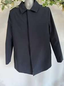 TED BAKER Men's Coat Size 3 UK M Navy Blue Mid Length Collared City Rain Mac NEW - Picture 1 of 24