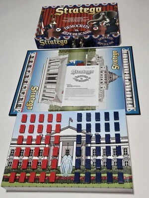 STRATEGO Board Game (DEMOCRATS vs. REPUBLICANS) Hasbro 2008 USA Made Excellent! - Image 1 of 4