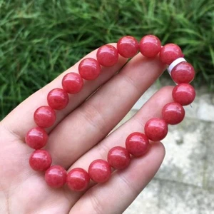 10.2mm Natural Rose Ice Rhodochrosite Gemstone Beads Love Bracelet AAAAA - Picture 1 of 4