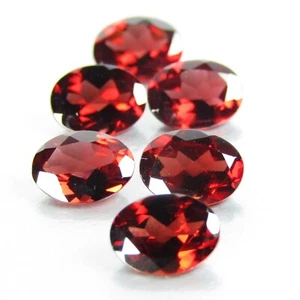 8.02Cts Natural Impressive Red Color Almandine Garnet Oval Shape 8x6mm 6pcs VDO - Picture 1 of 3