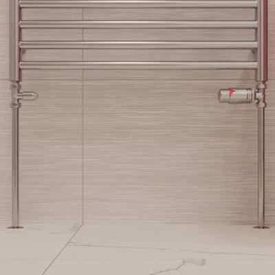 Chrom Heizkörper Rohr Abdeckung Endstück Dekor 300mm & 15mm Abdeckung Wantenkragen Paar - Bild 1 von 3