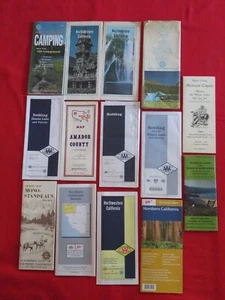 VINTAGE NORDKALIFORNIEN KARTEN, REDDING, AMADOR, STYANISLAUS, SHASTA,INYO, ALPIN - Bild 1 von 12