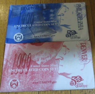 1999  Mint Set 10 Sets U.S. Mint P & D 18 Coins Uncirculated  COA total 180 Coin - Image 1 of 4