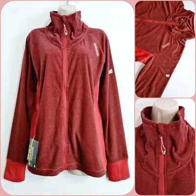 Regatta Size 20 Rust Red BNWT Full Zip Fleece Jacket Track Gym Zipped Pockets - Image 1 of 4