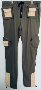NWT Men’s Fashion Nova Motorsport Cargo Pants Army Green 3XL - Picture 1 of 6