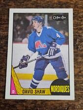 1987-88 O-PEE-CHEE NHL HOCKEY #252 DAVID SHAW QUEBEC NORDIQUES