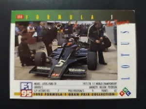 PIEMMECI FORMULA 1 ANNO 1995 TEAM LOTUS n. 111 NEW CARD - Imagen 1 de 2