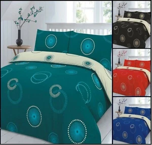 Luxury EDEN Circle Printed Duvet Quilt Cover+Pillow Case Bedding Set All Size Nz - Picture 1 of 9