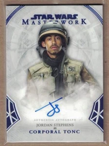 2018 STAR WARS MASTERWORK AU BLUE FOIL JORDAN STEPHENS AS CORPORAL TONC #11/99 - Picture 1 of 1