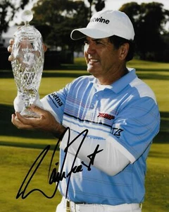 Foto firmada del campeón golfista David Frost 8x10 Certificado de Autenticidad - Imagen 1 de 1
