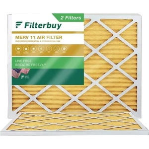 FilterBuy Air Filter MERV 11 Pleated Replacement HVAC AC Furnace Filters (2 pack - Picture 1 of 5