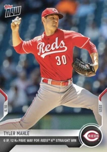 2021 TOPPS NOW CARD CINCINNATI REDS TYLER MAHLE #365 6 IP 12 Ks 6th STRAIGHT WIN - Picture 1 of 1