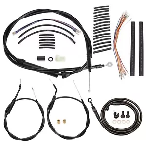 Brake Line Clutch Cable Kit for 2007-2011 Dyna Super Glide 14" Handlebar no ABS - Picture 1 of 15