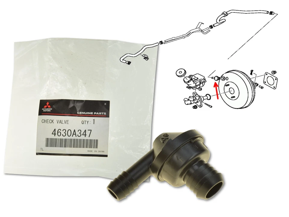 制动助推器止回阀 4630A347 OE 适用于三菱 Asx Lancer Outlander — 第 1/1 张图片