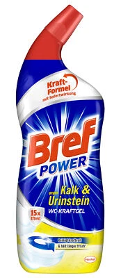 Bref Power WC-Kraft Gel gegen Kalk & Urinstein , 1x 750 ml - Bild 1 von 4