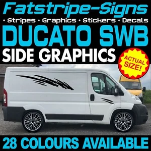 passend für Fiat Ducato L1 SWB GRAFIK AUFKLEBER STREIFEN AUFKLEBER VAN CAMPER WOHNMOBIL - Bild 1 von 2