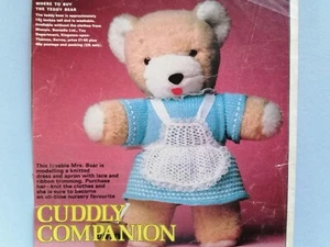 VINTAGE: Dress and Lacy Apron to make for Mrs Bear - Magazine Pullout, Knitting - Picture 1 of 1