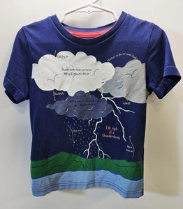 Mini Boden Thunderstorm Educational Graphic Shirt 3-4t Kleinkind Jungen 10/10 💯 - Bild 1 von 2