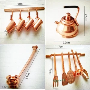 Herramientas de cocina escala 1/12 casa de muñecas pala miniaturas estilo europeo hervidor cuchara - Imagen 1 de 16