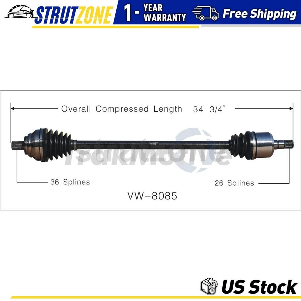 1x Eje delantero derecho CV TrakMotive para Volkswagen Golf 2010-2019 Foto 1 de 1