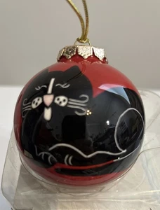 Weihnachtsschmuck für Katzenliebhaber schwarze Katze miau Weihnachten Enesco unser Name ist Schlamm! - Bild 1 von 3