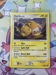 Pokémon TCG Raichu 8/100 Holo Rare (2008) Diamond & Pearl Stormfront, MP - Picture 1 of 2