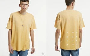 Ksubi 4X4 Biggie Insurgent T-Shirt 2XL Yellow Logo Graphic Streetwear Box Cross - Picture 1 of 14