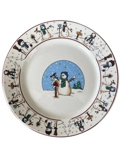 Schneemänner Serenade Salatteller Canterbury Potteries 2004 Toby Pieri - Bild 1 von 4
