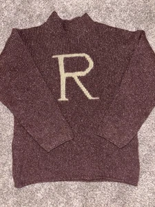 Harry Potter Wizarding World Sweater Letter R Ron Weasley Wool Scotland Medium - Picture 1 of 4