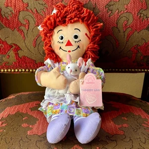 Vintage Applause Raggedy Ann Puppe Plüsch Frühling Limited Edition & Hase Neu mit Etikett - Bild 1 von 5