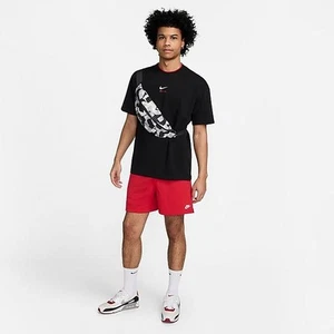Pantalones Cortos Para Hombres Nike Club Malla Flujo Sobre la Rodilla Rojo Fn3514 Talla 2XLARGE - Imagen 1 de 7