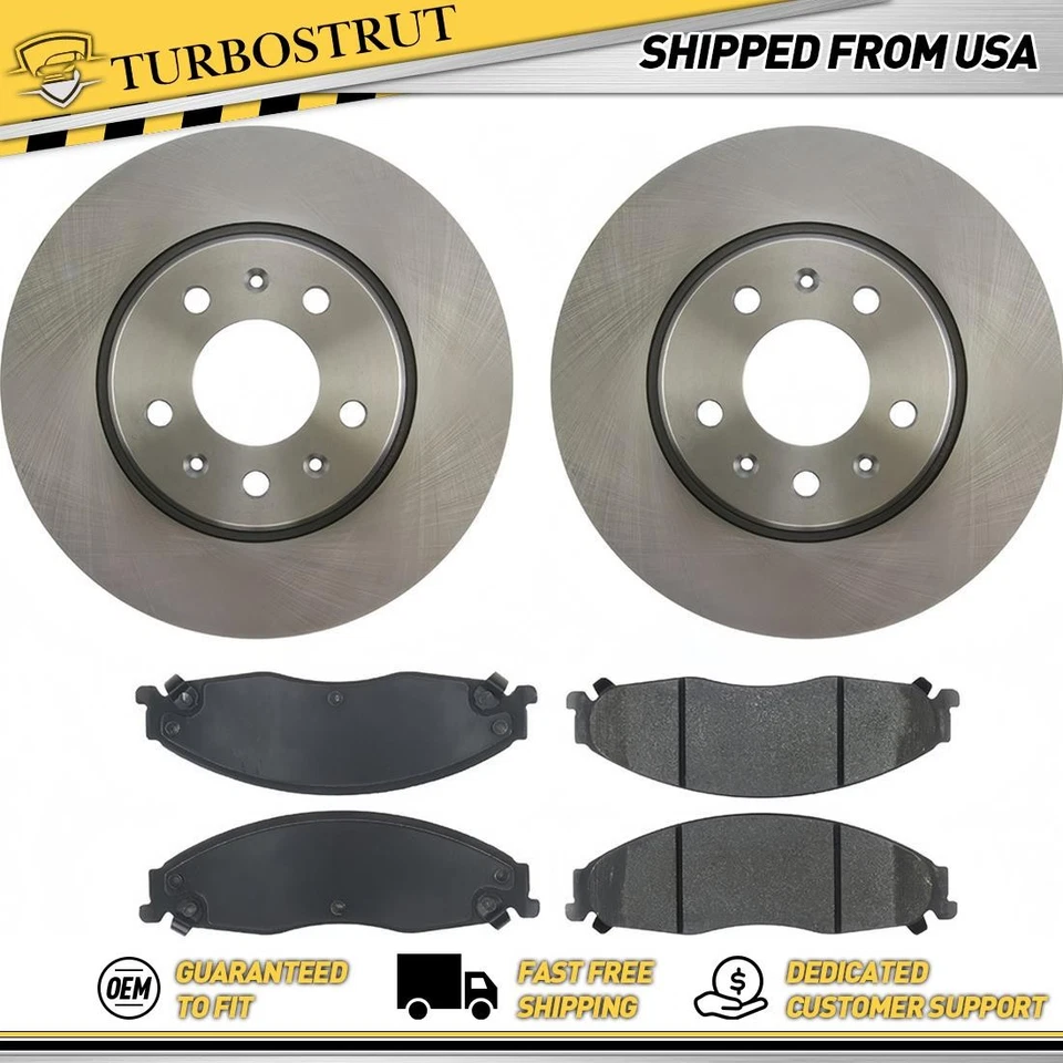 Front OE Brake Rotors Brake Pads Kit for 2003 2004 Cadillac CTS 3.2L - Image 1 of 1