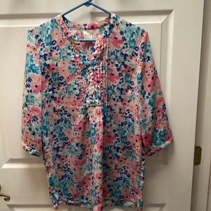 Blusa floral BLAIR para mujer con mangas abotonadas. Talla mediana - Imagen 1 de 7