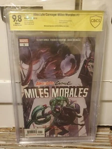 Absolute Carnage Miles Morales #1 Cbcs 9.8 Signed By Clayton Crain Cover A - Picture 1 of 2