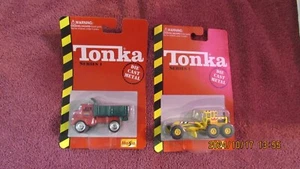 Maisto Tonka Yellow Mighty Grader,& Vintage Tonka mini–Dump Truck Series 1 NEW - Picture 1 of 2