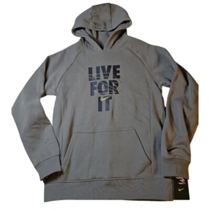 Nike 3Brand Boys Youth Pullover Hoodie Sz LG Army Green Center Swoosh Athleisure - Picture 1 of 11