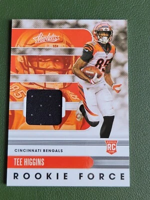 2020 Absolute Tee Higgins Rookie Force Jersey RC #10 Bengals Clemson - Image 1 of 2
