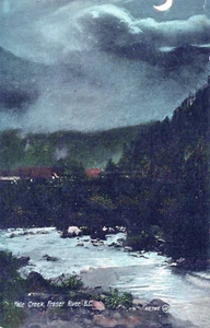 Yale Creek Fraser River Nachtmond British Columbia c1909 Postkarte - Bild 1 von 2