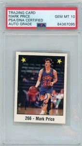 Mark Price 1988-89 Panini Sticker Spanish RC Autograph #266 PSA/DNA Gem Mint 10 - Picture 1 of 3