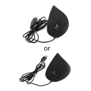 Wired Left Hand Vertical Mouse Ergonomic 1600 DPI Gaming Mouse Optical Mice - Photo 1/5