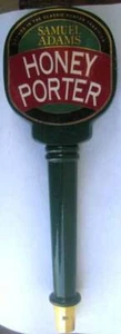 SAMUEL ADAMS HONEY PORTER 10 1/8 inch wood Beer TAP HANDLE, Boston MASSACHUSETTS - Picture 1 of 4