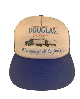 Кепка Douglas Oil Company Of California 1970-80-е КЕПКА ДАЛЬНОБОЙЩИКА БЕЙСБОЛКА из пеноматериала и сетки - Изображение 1 из 4