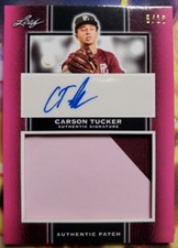 2019 Leaf Perfect Game National Showcase Pink #5/10 Carson Tucker Patch Auto
