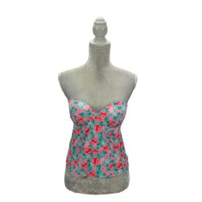 Camiseta Tankini Joe Boxer Junior Sin Tirantes Bustier Floral Cuello Corazón SOLO TOP Foto 1 de 4