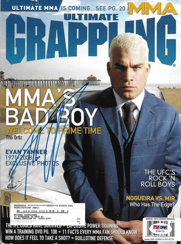Tito Ortiz Signed UFC January 2009 Ultimate Grappling Magazine PSA/DNA COA Auto - Image 1 of 1