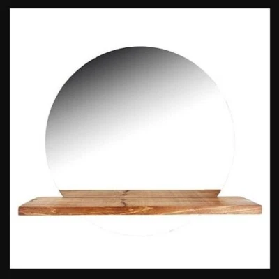 Circular Wall Mirror With Shelf by South Street -Modern Decoration Piece Upgrade - Image 1 of 4