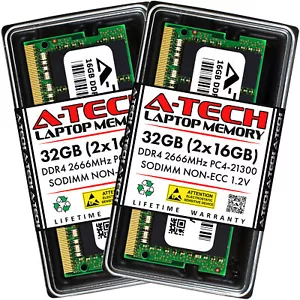 32GB 2x 16GB DDR4-2666 MSI Aegis 3 9th GL62M 7RE GL72M 7RDX WT75 8SL Memory RAM - Picture 1 of 10