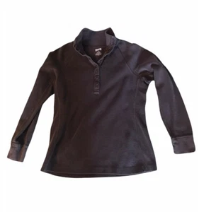 Duluth Trading Ribbed Long Sleeve 1/4 Button Pullover Shirt Mock Neck Sweater S - Bild 1 von 9